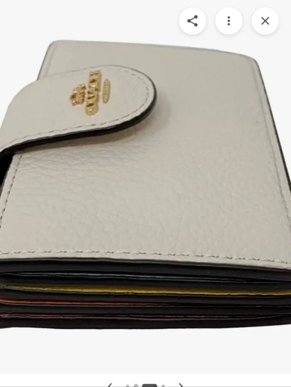 Coach Accordion Colorblock Card Case in Pink, Orange, Yellow, Blue, Brown